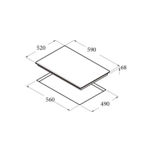 Bếp từ Beko 3 vùng nấu HII63402MT lắp âm 5 kich thuoc bep tu beko 3 vung nau hii63402mt lap am
