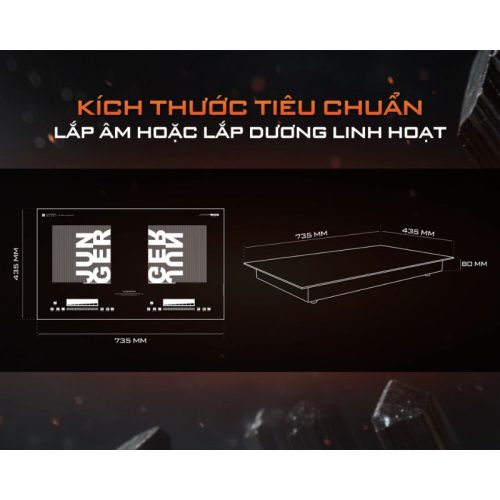 Bếp từ Junger CEJ-226-INVERTER 6 kich thuoc bep tu junger cej 226 inverter