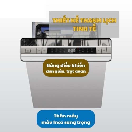 Máy rửa chén Malloca MDW147713AD 4 thiet ke may rua chen malloca mdw147713ad