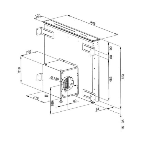 Máy hút mùi Malloca Downdraft K900BM 5 thong so may hut mui malloca downdraft k900bm