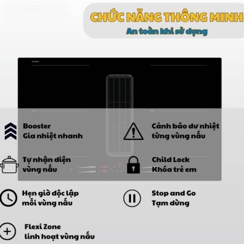 Bếp từ kết hợp máy hút Malloca HIH860FZ 4 tinh nang bep tu ket hop may hut malloca hih860fz