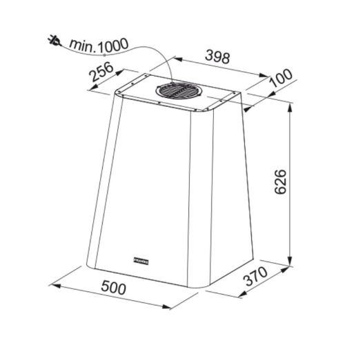 Máy hút mùi áp tường FRANKE FSMD 508 BK 5 kich thuoc may hut mui ap tuong franke fsmd 508 bk