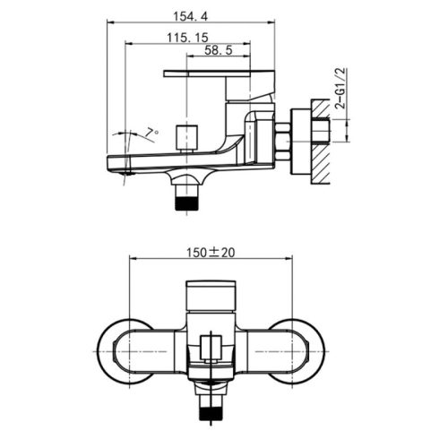 Bộ trộn nóng lạnh Hafele 589.69.114 2 kich thuoc bo tron nong lanh hafele 589 69 114