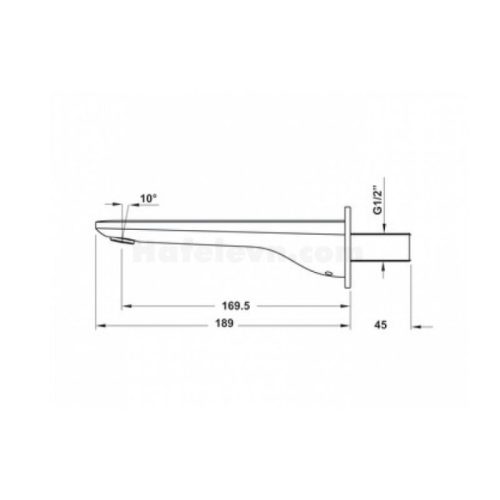Vòi xả bồn 1 đường nước 160 Kobe đen Hafele 589.15.090