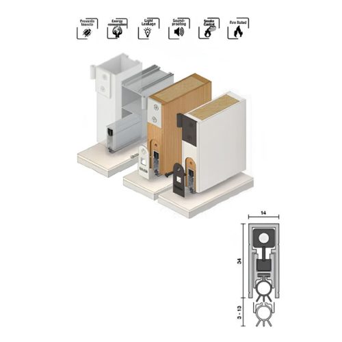 Thanh chắn bụi RP8Si Hafele 950.35.011 600mm