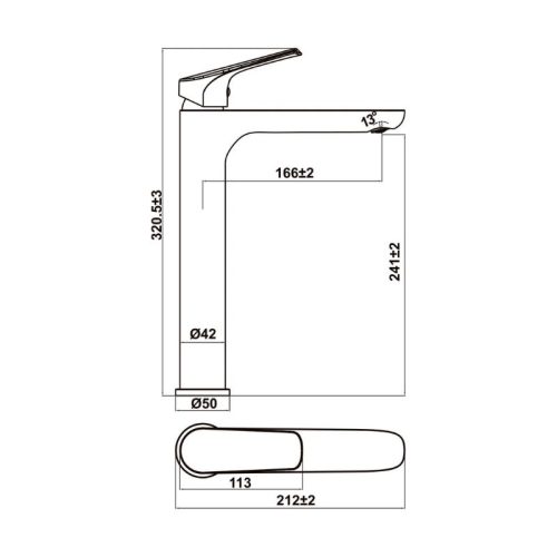 Vòi trộn lavabo Vigor II 240 Hafele 589.15.185