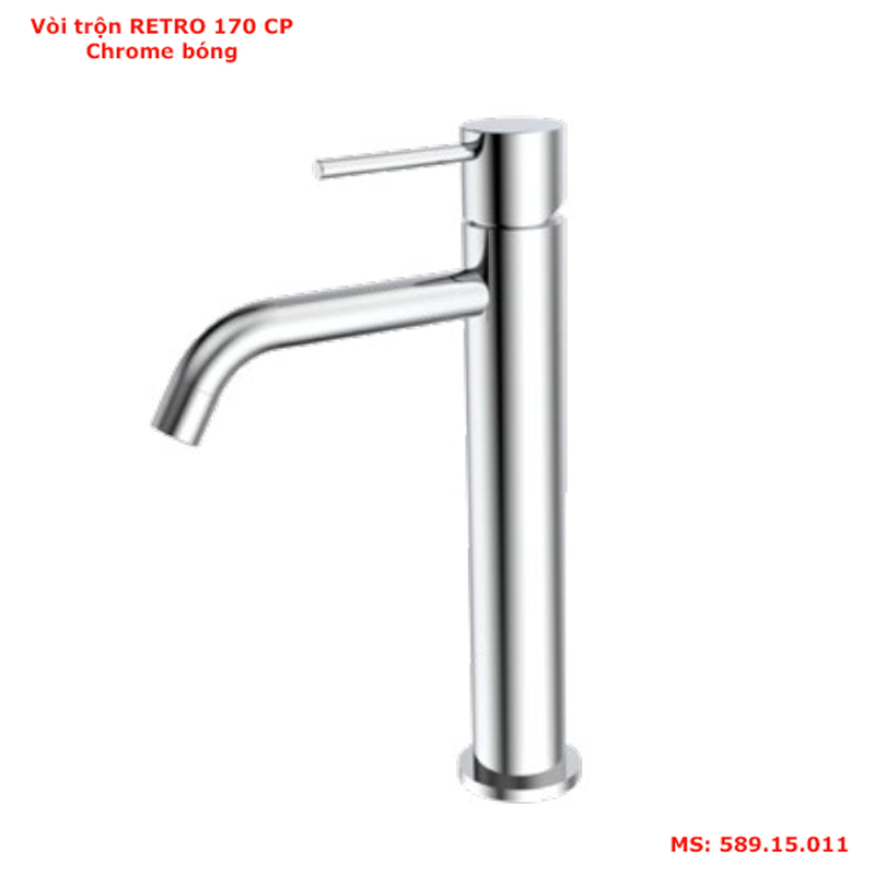 Vòi trộn lavabo Hafele Retro 170 CP 589.15.011 Vòi trộn lavabo Hafele Retro 170 CP 589.15.011