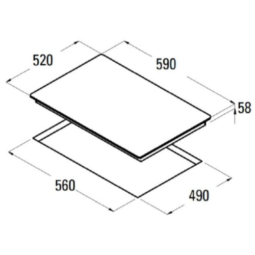 Kích thước bếp từ Cata IB 633 X