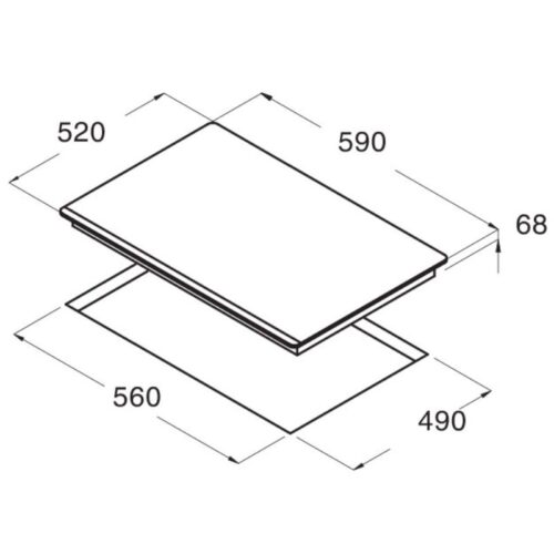 Kích thước bếp từ Cata IF 6002 BK