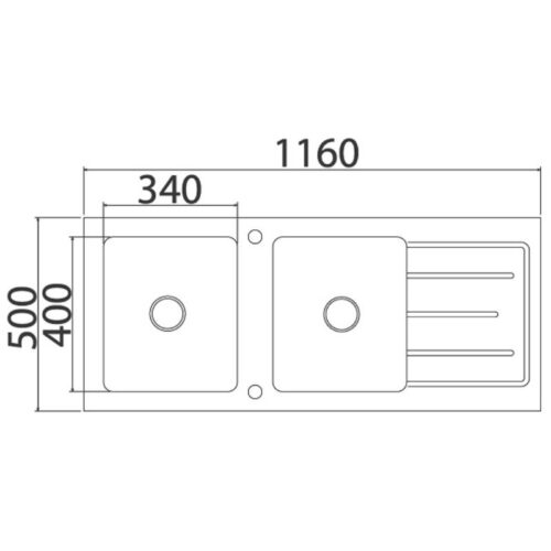 Chậu DUDOFF London Hasa S02-A3L(S02-AS3HL) 3 Kích thước chậu DUDOFF London Hasa S02-A3L(S02-AS3HL)
