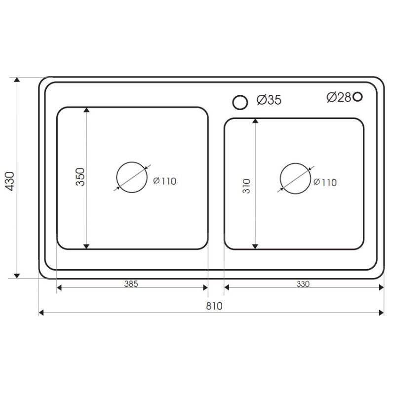 Kích thước chậu rửa bát Faster FS8143S Kích thước chậu rửa bát Faster FS8143S