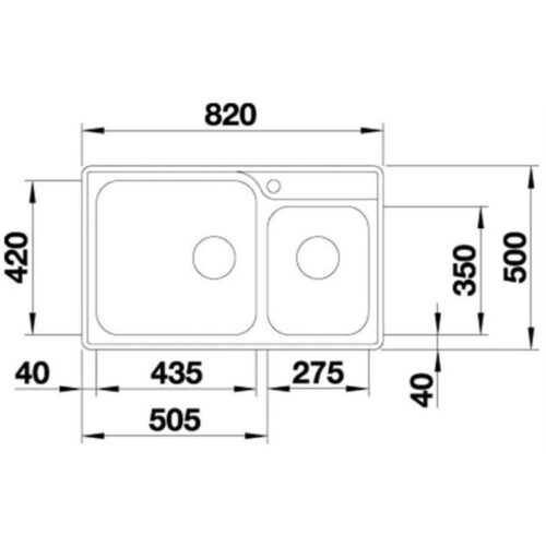 Chậu rửa bát inox Hafele Blanco - LEMIS XL 8-IF 570.27.180 3 Kích thước chậu rửa bát inox Hafele Blanco – LEMIS XL 8-IF 570.27.180