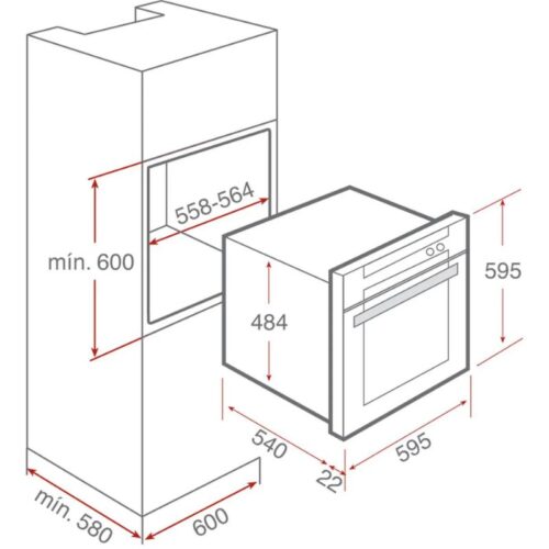 Lò nướng Teka HLB 840 3 Kích thước lò nướng Teka HLB 840