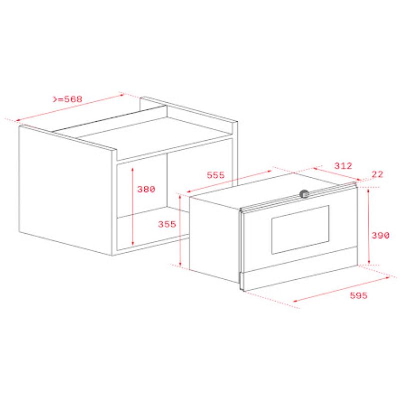 Kích thước lò vi sóng TEKA ML 8220 BIS L ST Kích thước lò vi sóng TEKA ML 8220 BIS L ST