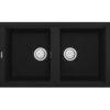 Chậu rửa đá Granite Malloca màu đen NERO G-45040 2 chau rua bat malloca nero g 45040