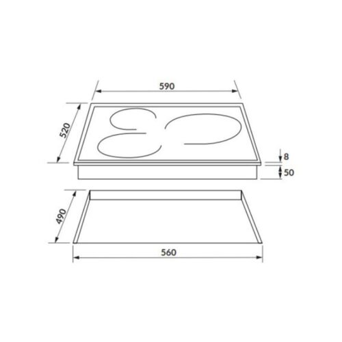 Bếp từ 3 vùng nấu Rosieres RPIF342 3 Kích thước Bếp từ 3 vùng nấu Rosieres RPIF342