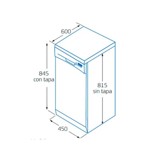 Máy rửa chén bát độc lập Bosch SPS46MI01E 5 Kích thước máy rửa chén bát độc lập Bosch SPS46MI01E