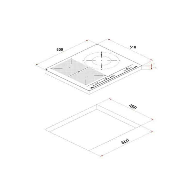 Bếp điện từ TEKA IBC 63010 BK MSS PROJECT REPLACE IB 6310 112520006 8 Kích thước bếp từ Teka IBC 63010 BK MSS