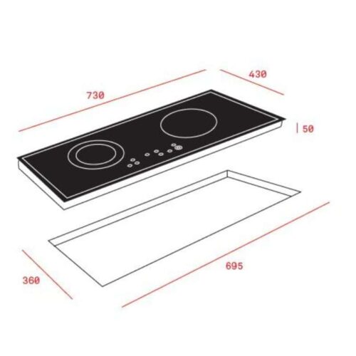 Kích thước của Bếp Từ Teka IZ 7210