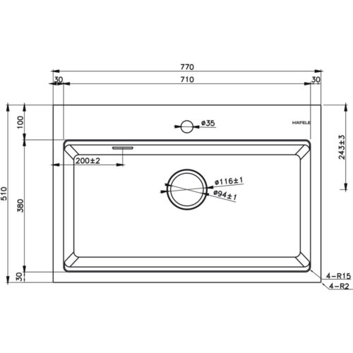 Chậu Rửa Hafele HS22-GEN1S90M - màu Xám 577.25.530 3 577.25.530 1