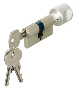 Ruột khóa 1 đầu chìa 1 đầu vặn Hafele 916.08.316, 101mm Đồng thau