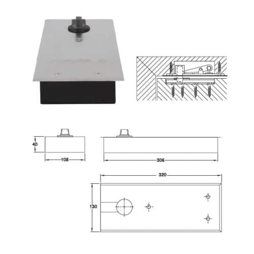Bản lề sàn EN4 120Kg Hafele 932.79.040 3 Bản lề sàn EN4 120Kg Hafele 932.79.040
