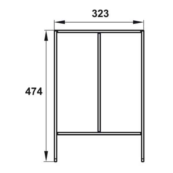Kích thước của Bộ khay chia ngăn kéo Hafele 552.52.303 Kích thước của Bộ khay chia ngăn kéo Hafele 552.52.303