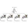 Bộ khóa 4 ổ khóa tròn và chìa chủ Hafele 489.93.253 1 Bộ khóa 4 ổ khóa tròn và chìa chủ Hafele 489.93.253
