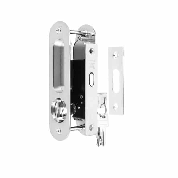 Bộ khóa tay nắm cửa trượt gỗ Hafele 499.65.105 Bộ khóa tay nắm cửa trượt gỗ Hafele 499.65.105