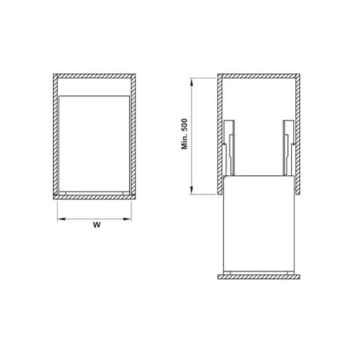 Bộ rổ dao thớt, chai lọ Hafele Sonata 549.20.415 4 Bộ rổ dao thớt, chai lọ Hafele Sonata 549.20.415