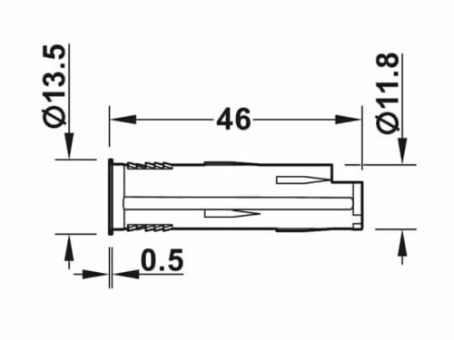 Công tắc cảm biến chạm Hafele 833.89.058 3 Kích thước của Công tắc cảm biến chạm Hafele 833.89.058