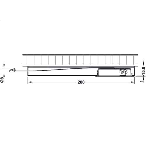 Kích thước của Đèn Led chiếu 3010 hệ 24V Hafele 833.75.040 Kích thước của Đèn Led chiếu 3010 hệ 24V Hafele 833.75.040