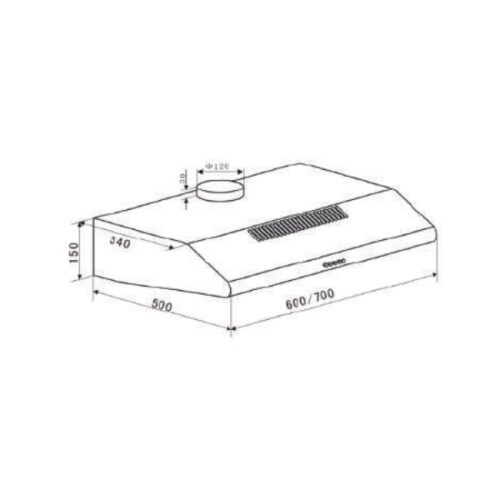 Kích thước Máy hút mùi Eurosun EH-60CF19B