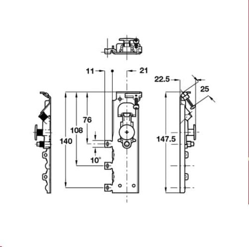 Phụ kiện bas treo tủ lắp lỗ khoan sẵn Hafele 290.41.905 3 Kích thước của Phụ kiện bas treo tủ lắp lỗ khoan sẵn Hafele 290.41.905