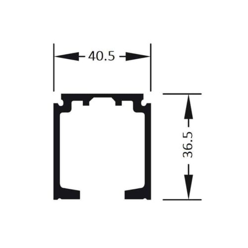 Ray trượt đơn dài 4000mm Hafele 941.62.761 3 Kích thước của Ray trượt đơn dài 4000mm Hafele 941.62.761
