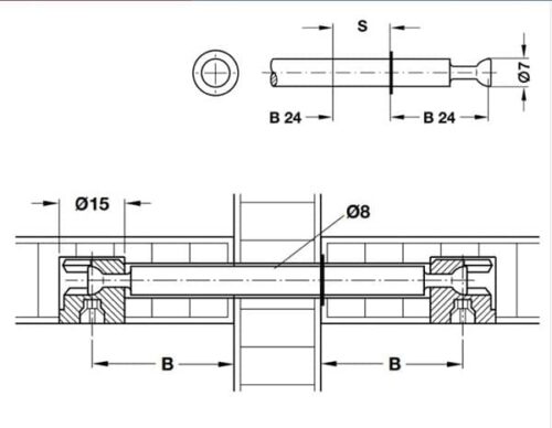 Thân ốc liên kết Hafele 262.27.805 3 Kích thước của Thân ốc liên kết Hafele 262.27.805