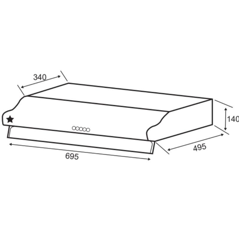 Kích thước máy hút mùi âm tủ Pramie CL9S-700 Kích thước máy hút mùi âm tủ Pramie CL9S-700