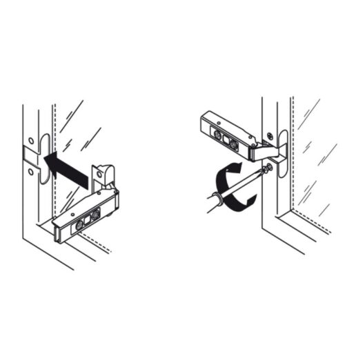 Bản lề Metalla SM 110º trùm nửa Hafele 315.26.711 4 Lắp đặt bản lề Metalla SM 110º trùm nửa Hafele 315.26.711