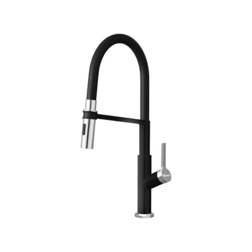 Hình ảnh vòi rửa bát nóng lạnh Konox Tema Black
