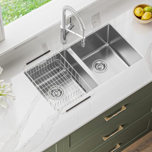 Chậu rửa bát inox 2 hố Konox KN7544DUB 3 hinh anh chau rua bat inox 2 ho konox kn7544dub 1