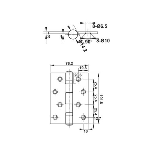 kich thuoc ban le la 2bb 102x76x3mm hafele diy 489 05 021