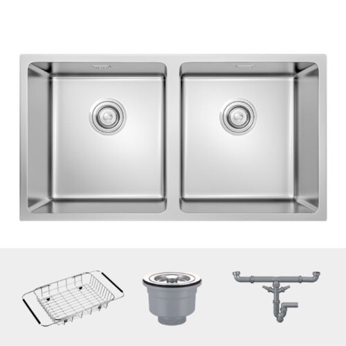 Chậu rửa bát inox 2 hố Konox Cube 7544DU 3 Ảnh chậu rửa bát inox 2 hố Konox Cube 7544DU