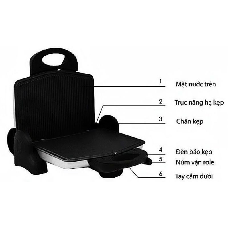 Cấu tạo lò nướng điện ( kẹp nướng ) Tiross TS9653 Cấu tạo lò nướng điện ( kẹp nướng ) Tiross TS9653