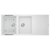 Chậu rửa bát Granite Sink Livello Smart 1160 – White Silver 1 Chậu rửa bát Granite Sink Livello Smart 1160 – White Silver