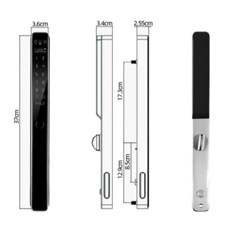 Kích thước khóa thông minh Avolock AN-399F-Grey Kích thước khóa thông minh Avolock AN-399F-Grey