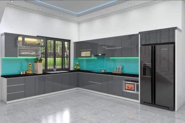 Tủ bếp Acrylic An Cường có tính thẩm mỹ cao với cấu tạo lõi gỗ MDF chống ẩm hoàn hảo