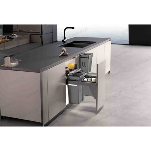 Thùng rác đôi cánh kéo âm tủ GrandX XW.D30 3 Ảnh thùng rác đôi cánh kéo âm tủ GrandX XW.D30
