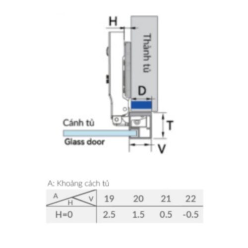 Bản lề cong lắp lọt lòng Capella cho cửa nhôm GrandX XC.A107C 3 Kích thước bản lề cong lắp lọt lòng Capella cho cửa nhôm GrandX XC.A107C