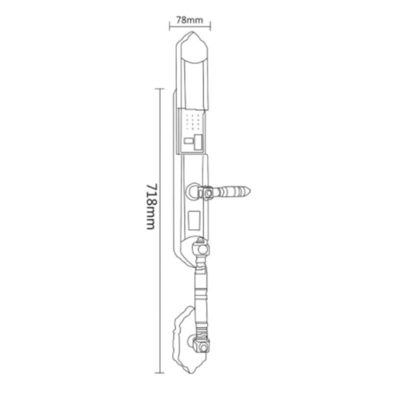 Kích thước khóa điện tử Hyundai HY-SLC8820 GOLD Kích thước khóa điện tử Hyundai HY-SLC8820 GOLD