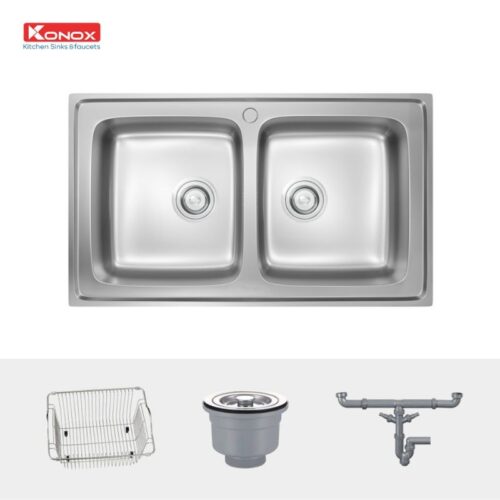 Chi tiết chậu rửa bát Konox Premium KS8650 2B